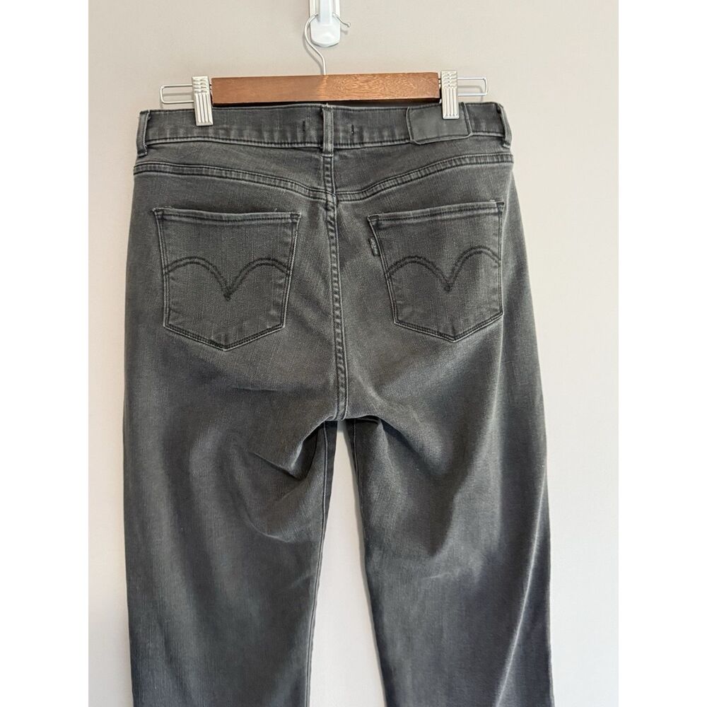 Levi's Classic Straight Jeans Charcoal Black Gray Stretch Denim High Rise 28/6 - Picture 6 of 15